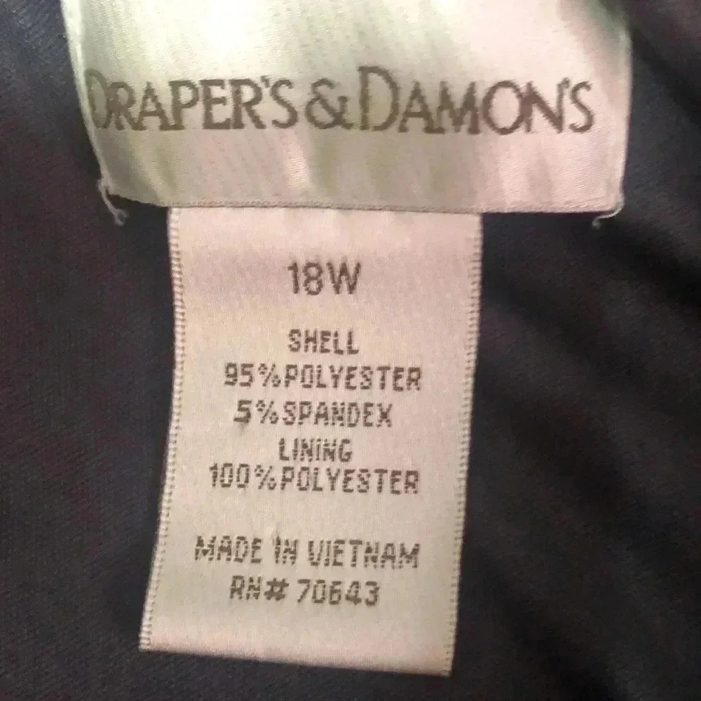 Drapers & Damon dress plus size 18W dark gray - Picture 5 of 12